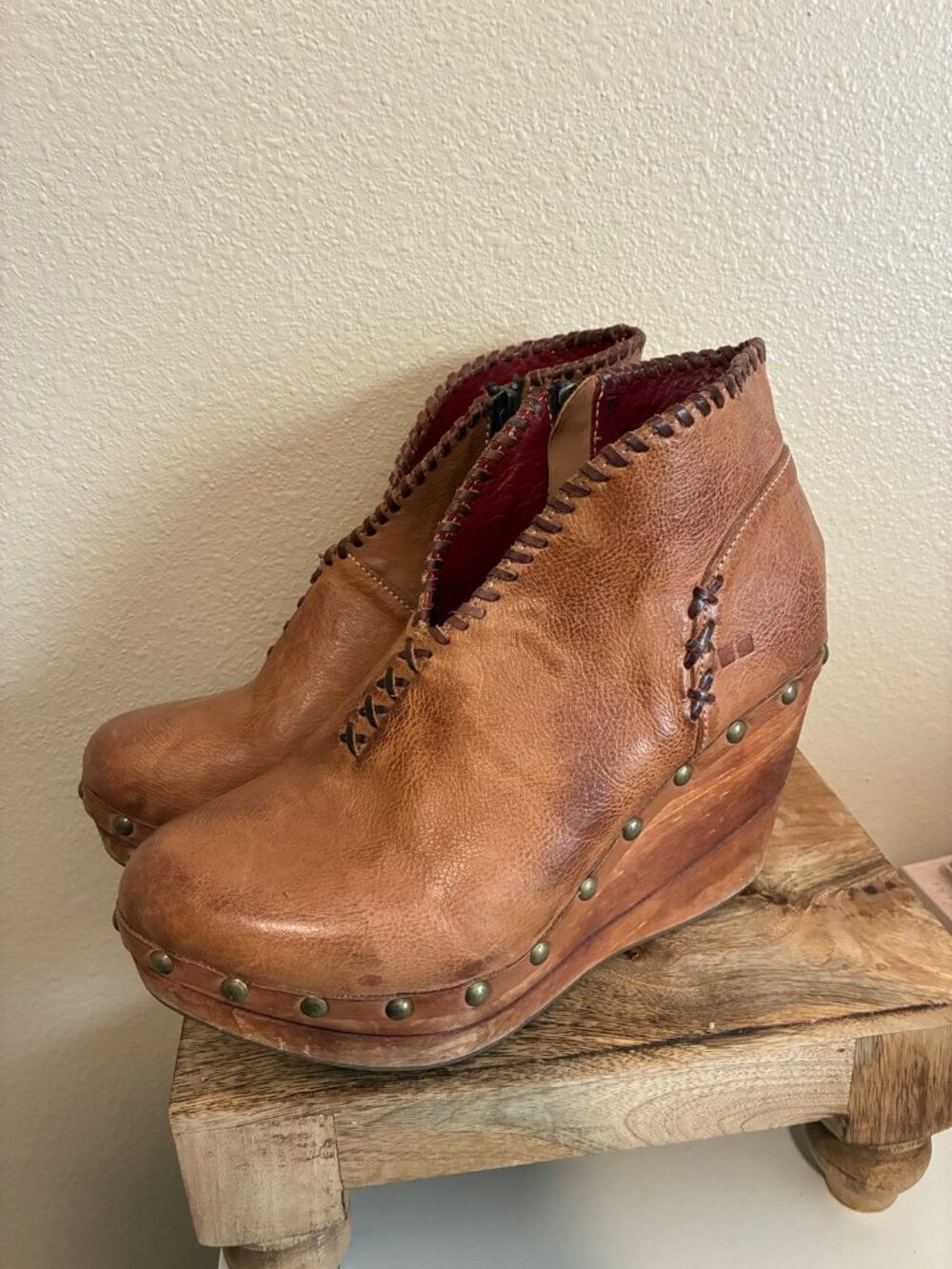 Bed Stu Women's Marina Tan Teak Rustic Leather Shoes 10